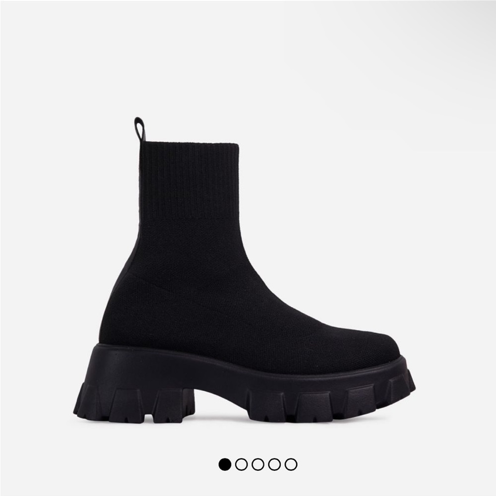 Black Sock Chelsea Boots NWT